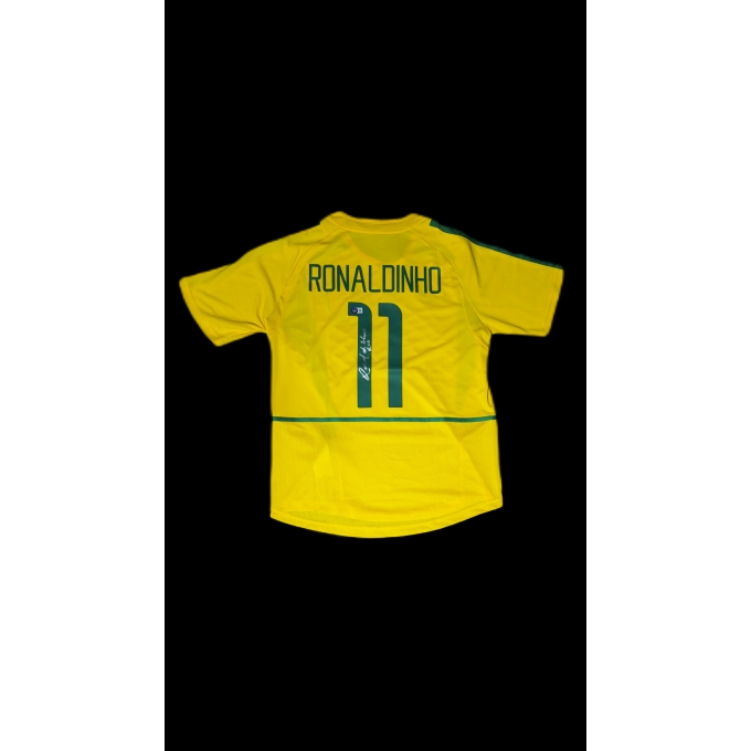 RONALDINHO AUTÓGRAFO – CAMISA BRASIL 2002