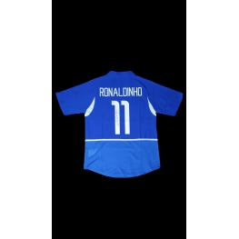 RONALDINHO AUTÓGRAFO – CAMISA AZUL BRASIL 2002