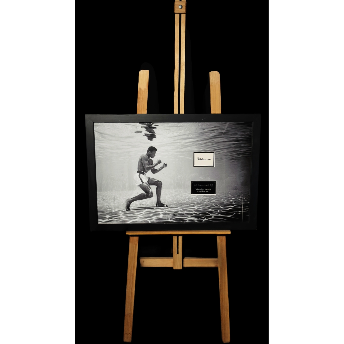 MUHAMMAD ALI AUTÓGRAFO – QUADRO BOOKPLATE DISPLAY