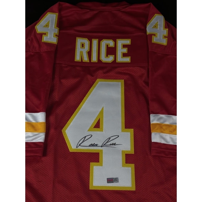 Camiseta de Futebol Americano autografada por Rashee Rice.