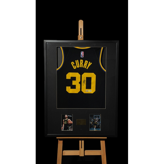 STEPHEN CURRY AUTÓGRAFO – QUADRO JERSEY WARRIORS 30