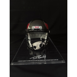 Capacete autografado por Tom Brady