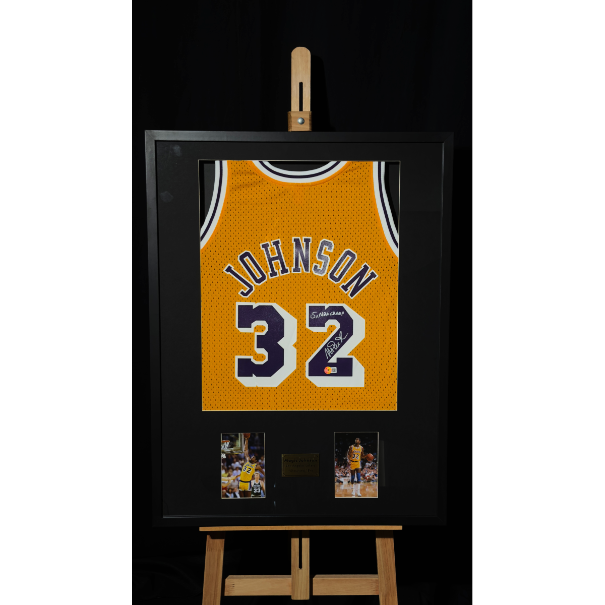 MAGIC JOHNSON AUTÓGRAFO – JERSEY LOS ANGELES LAKERS