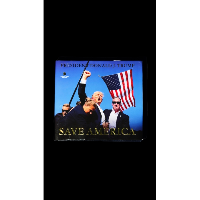 DONALD J. TRUMP AUTÓGRAFO – LIVRO SAVE AMERICA