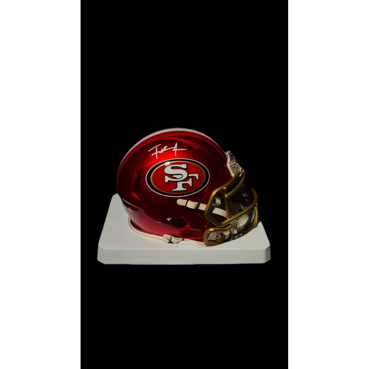 FRANK GORE – MINI CAPACETE SAN FRANCISCO 49ERS FLASH RIDDLL SPEED AUTOGRAFADO