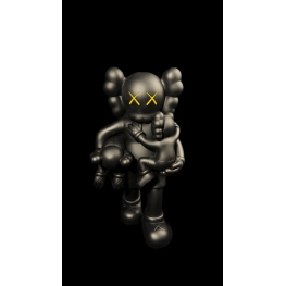 KAWS CLEAN SLATE BLACK – FIGURA COLECIONÁVEL