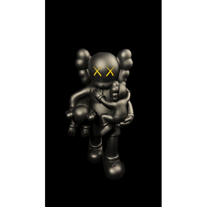 KAWS CLEAN SLATE BLACK – FIGURA COLECIONÁVEL