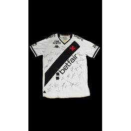 CAMISA VASCO AUTOGRAFADA PELO ELENCO – TEMPORADA 2025 PREPARADA PARA JOGO