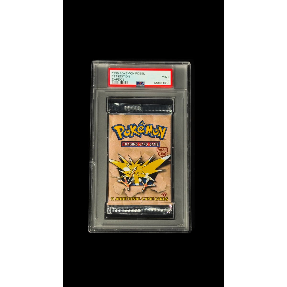 POKÉMON FOSSIL 1ST EDITION – BOOSTER ZAPDOS PSA 9