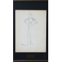 CHRISTIAN DIOR AUTÓGRAFO – CROQUI ORIGINAL 1951