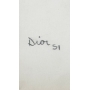 CHRISTIAN DIOR AUTÓGRAFO – CROQUI ORIGINAL 1951