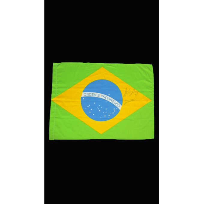 AYRTON SENNA AUTÓGRAFO – BANDEIRA DO BRASIL