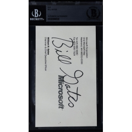 BILL GATES AUTÓGRAFO – CARTÃO DE VISITA MICROSOFT