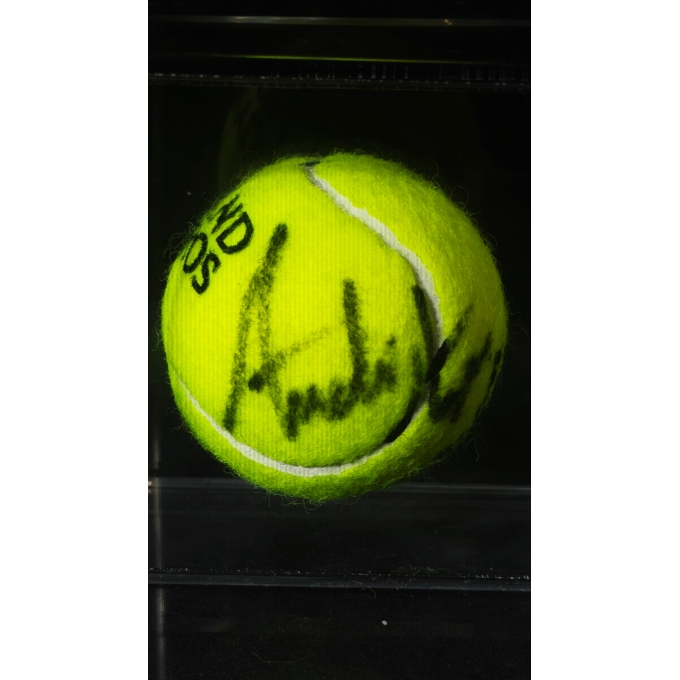 ANDRE AGASSI AUTÓGRAFO – BOLA DE TÊNIS