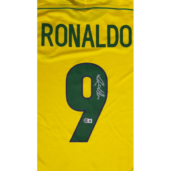 RONALDO FENÔMENO AUTÓGRAFO – CAMISA BRASIL 1998