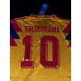 Carlos "El Pibe" Valderrama  camiseta autografada da Seleção da Colômbia.
