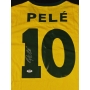 Pelé autógrafo na Camiseta da Seleção Brasileira.