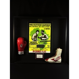 George Foreman  / Muhammad Ali Autógrafos - Rumble in the Jungle — O Legado em Moldura