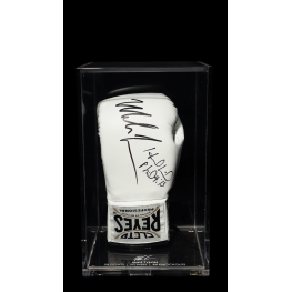 MIKE TYSON E EVANDER HOLYFIELD AUTÓGRAFOS - LUVA DE BOXE