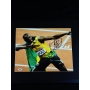 Usain Bolt Autógrafo em foto emoldurado