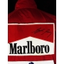 Ayrton Senna Autógrafo em Jaqueta Vermelha Marlboro/Nacional.