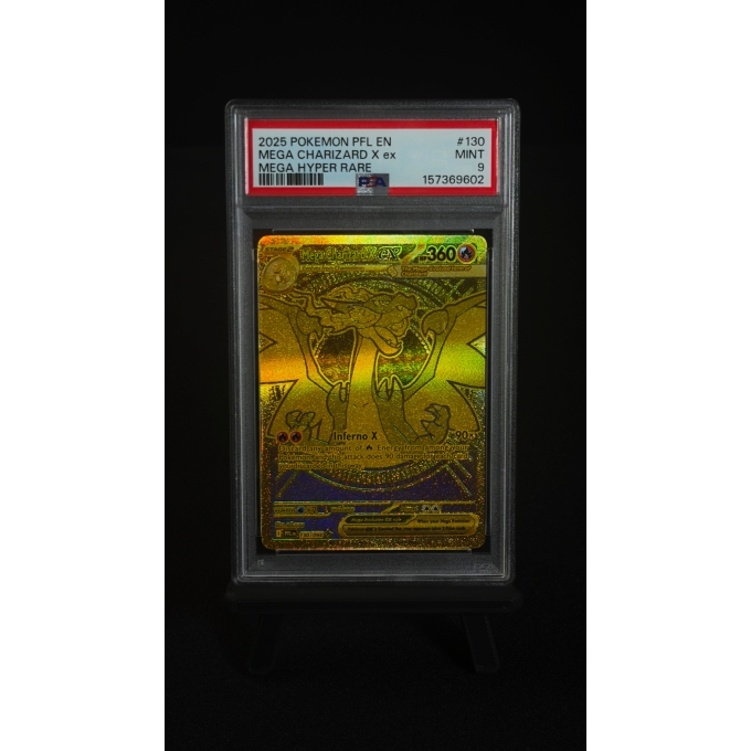 MEGA CHARIZARD X ex - PHANTASMAL FLAMES MEGA HYPER RARE PSA 9