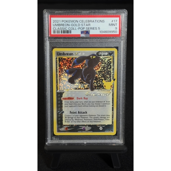 UMBREON GOLD STAR 17/17 - CELEBRATIONS CLASSIC COLLECTION PSA 9