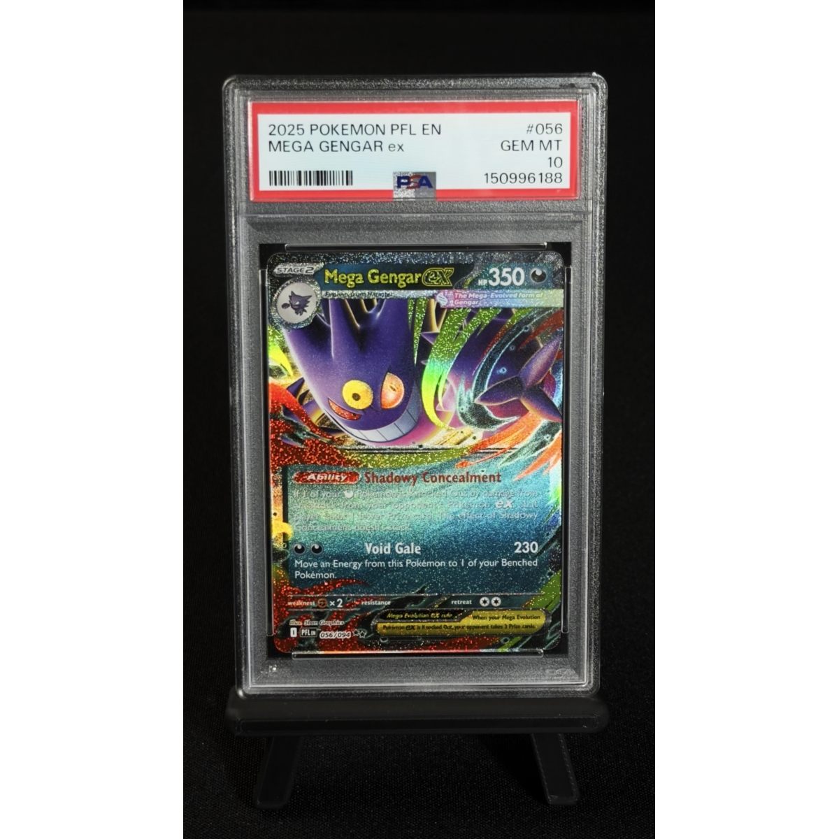 MEGA GENGAR EX 056/094 - PHANTASMAL FLAMES 2025 PSA 10
