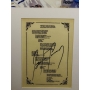 Ayrton Senna Autógrafo na reprodução impressa do Hino Nacional, Emoldurada.