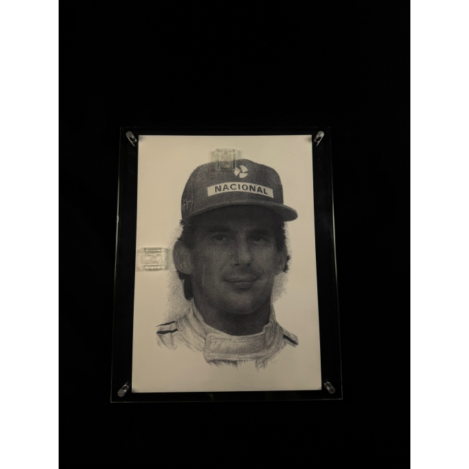 Ayrton Senna Autógrafo em Desenho Realista.