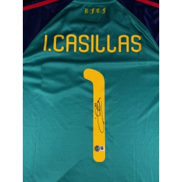Iker Casillas Autógrafo - Camisa da Selação da Espanha.