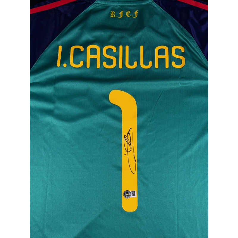 Iker Casillas Autógrafo - Camisa da Selação da Espanha.