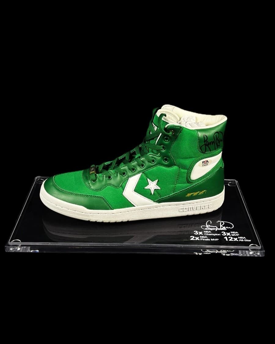 Larry Bird autógrafo – tênis Converse, Larry Bird