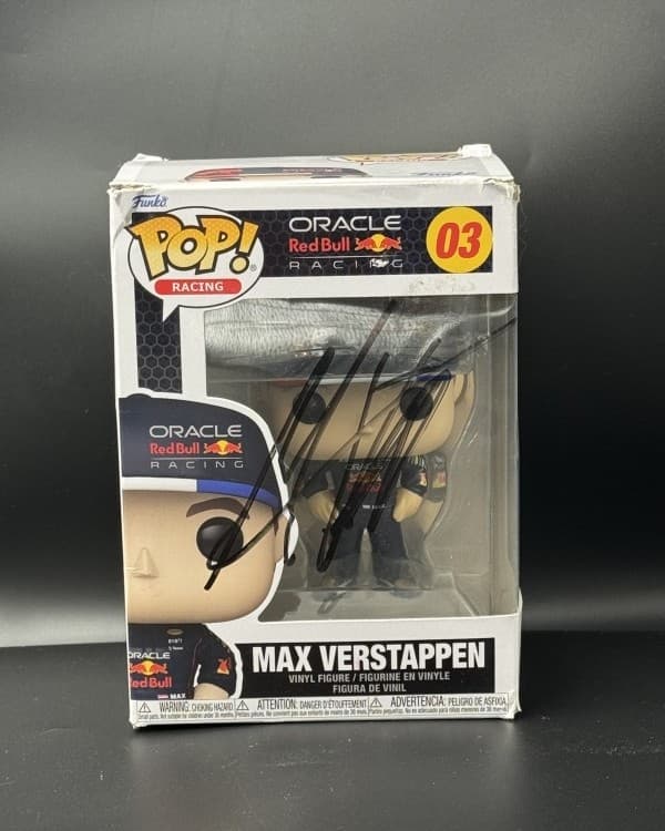 Funko Pop! Racing 03 autografado, Max Verstappen