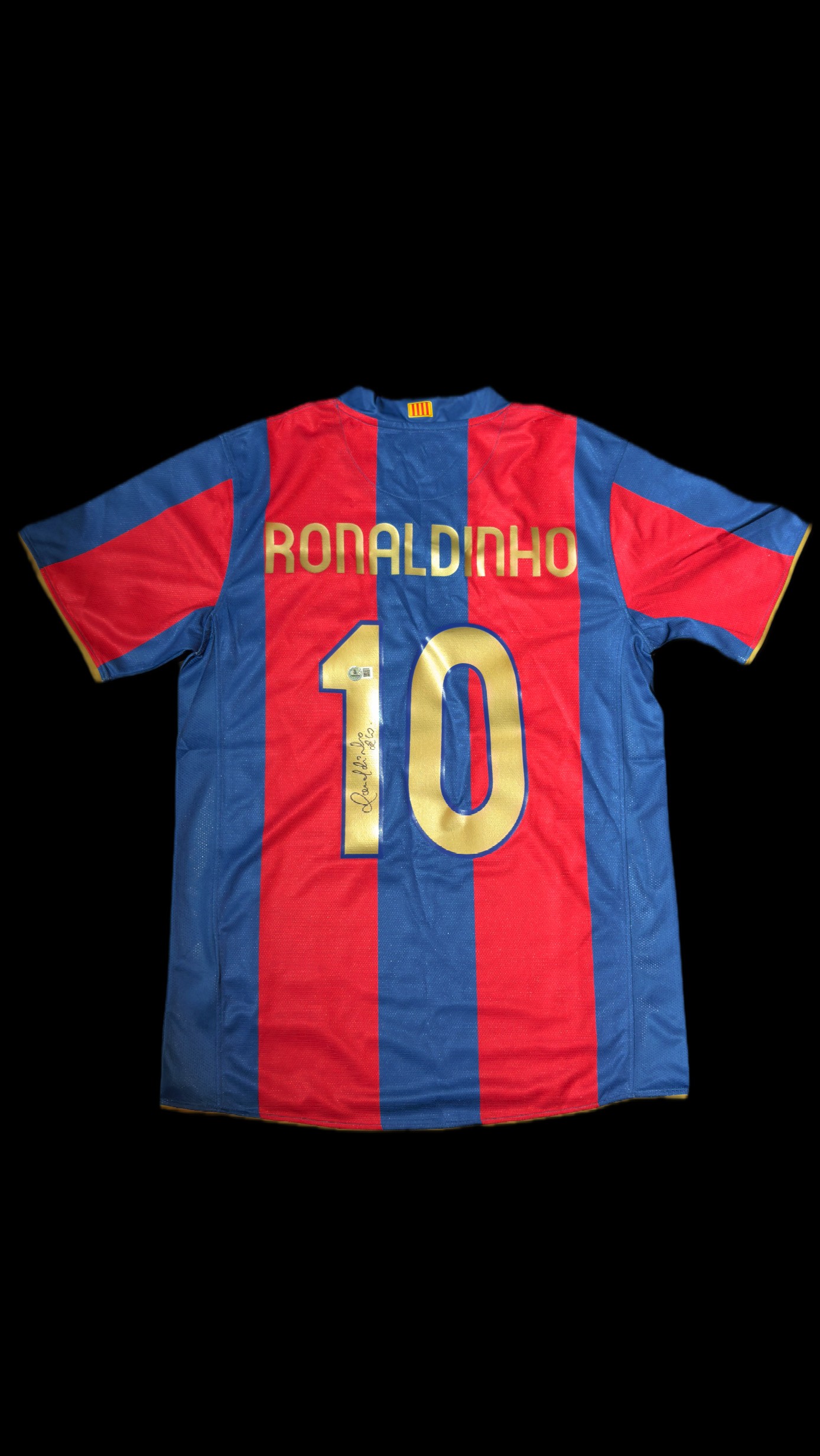 Ronaldinho Gaúcho autógrafo – camisa Barcelona, Ronaldinho Gaúcho