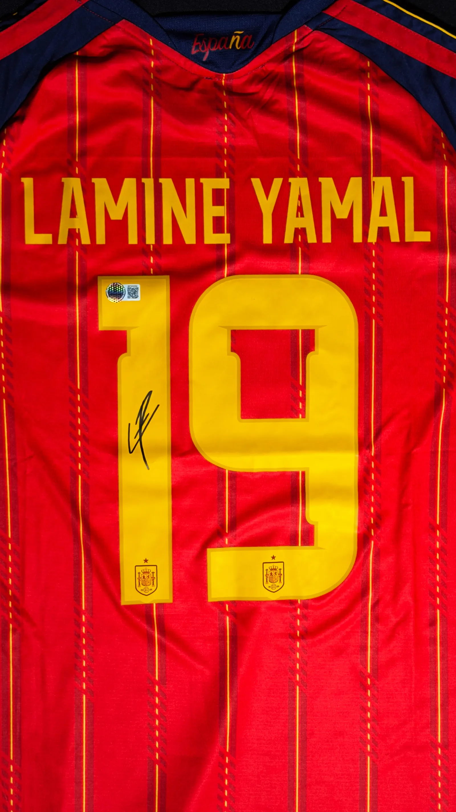 Lamine Yamal autógrafo – Camisa Espanha, Lamine Yamal