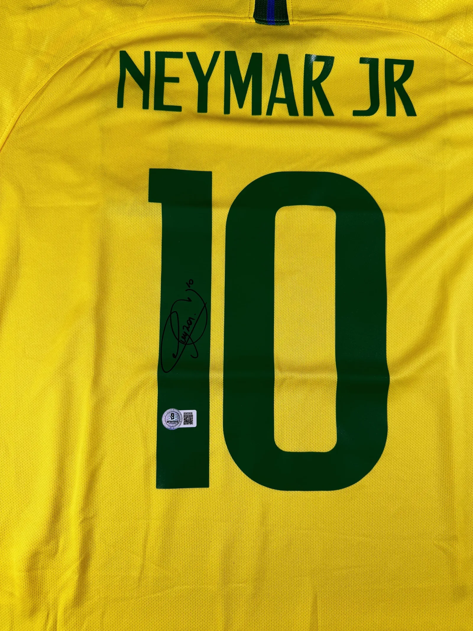 Neymar Júnior autógrafo – camisa amarela da Seleção Brasileira, Neymar Jr