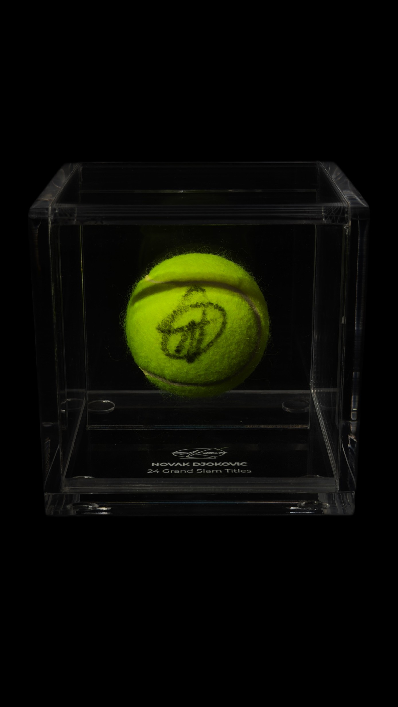 Novak Djokovic autógrafo – bola de tênis, Novak Djokovic