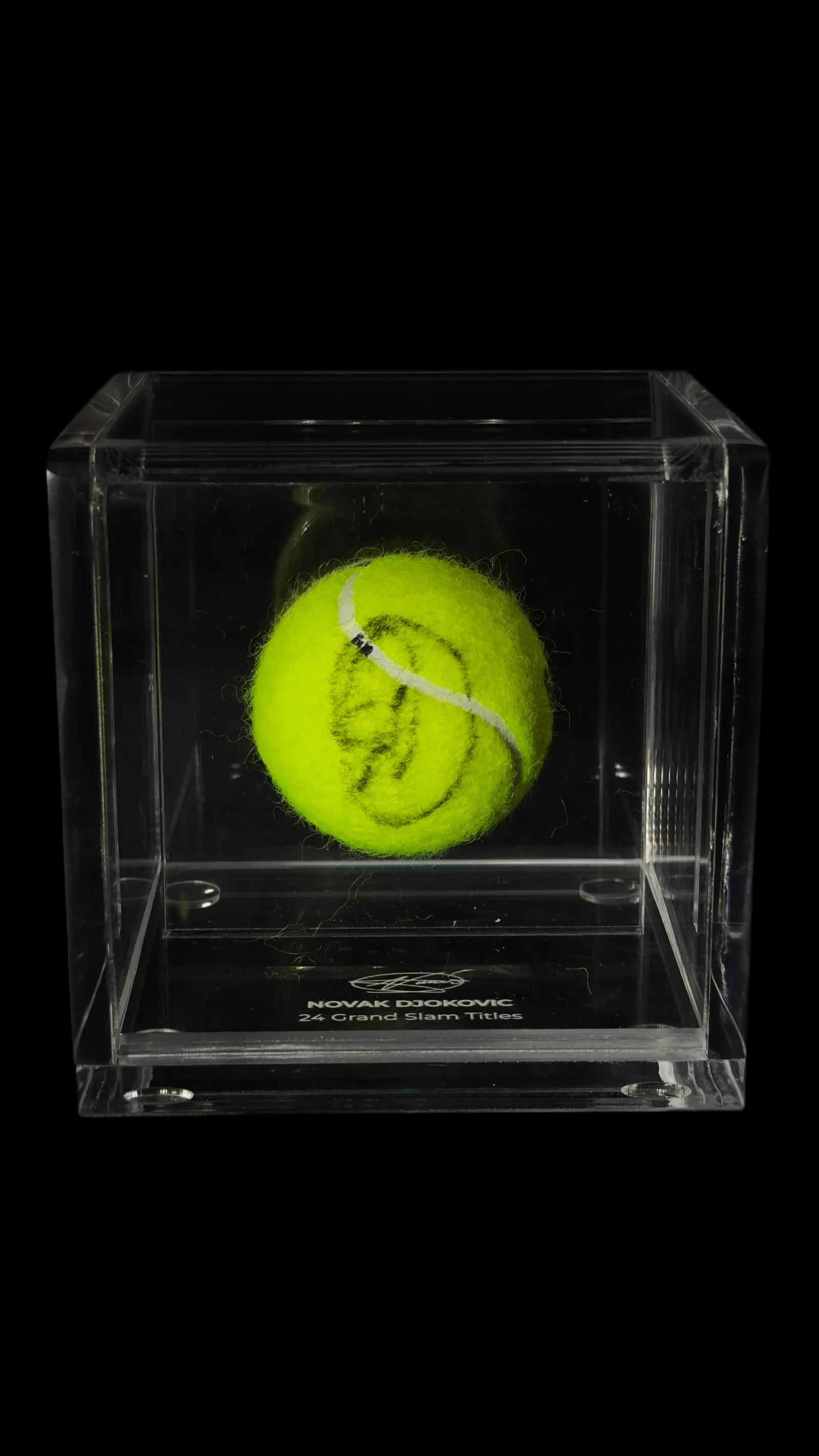 Novak Djokovic autógrafo – bola de tênis, Novak Djokovic