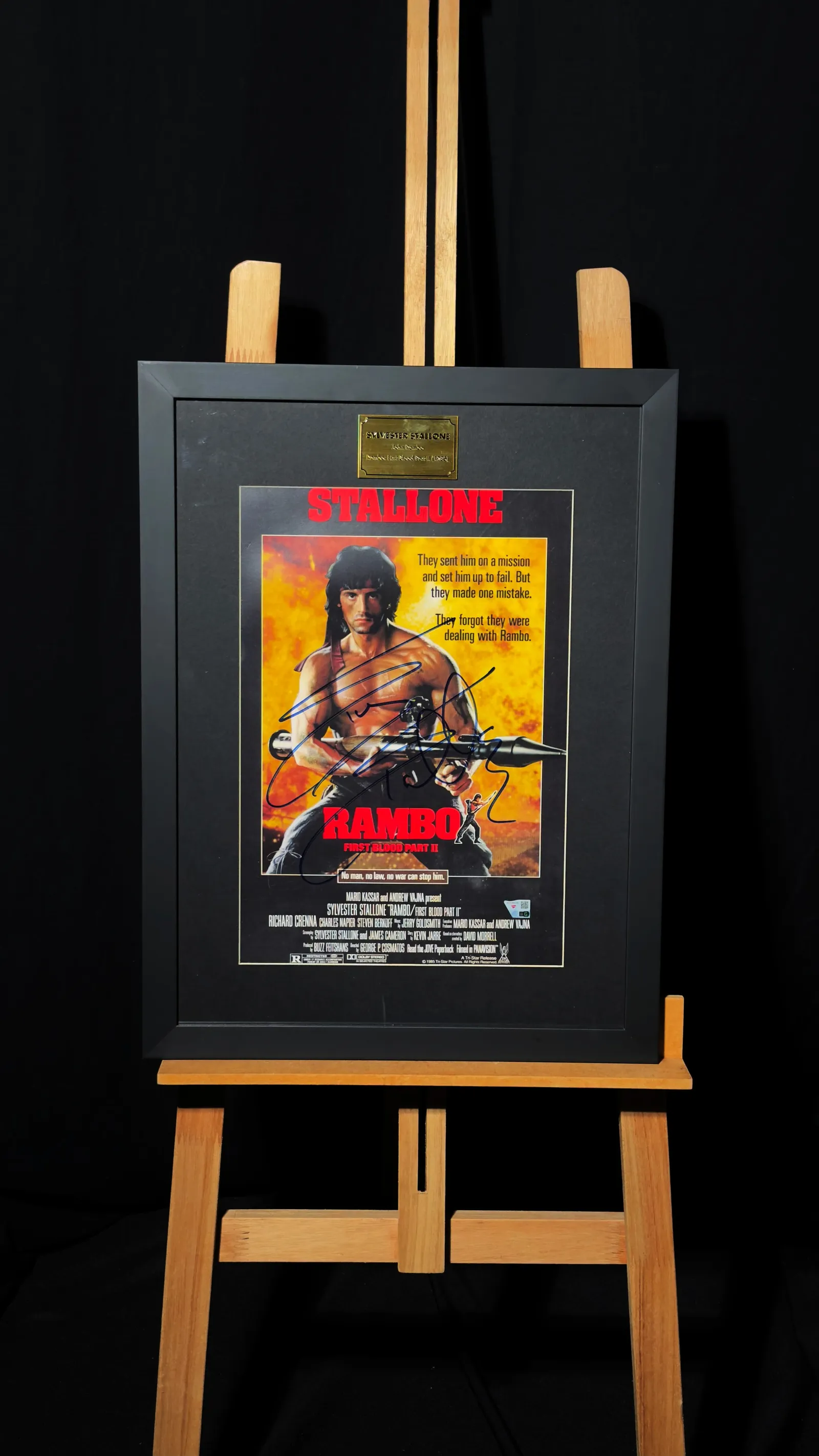 Sylvester Stallone autógrafo – Rambo: First Blood Part II, Sylvester Stallone