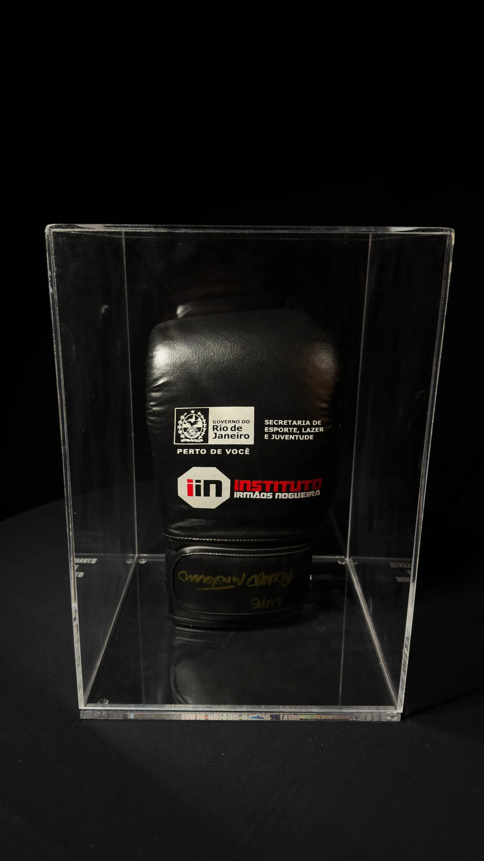 Rodrigo Minotauro autógrafo – luva preta, Rodrigo Minotauro