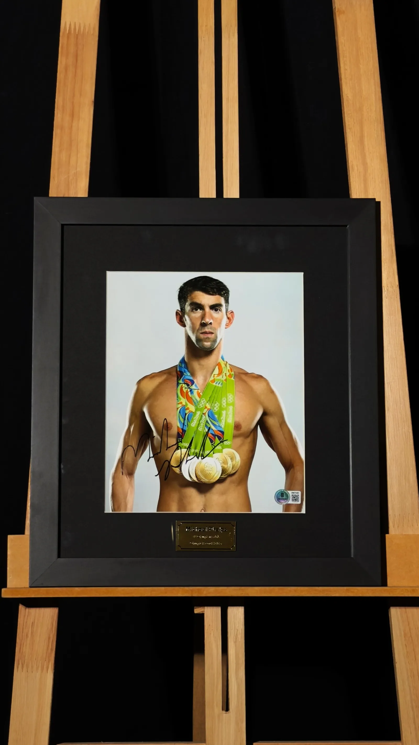 Michael Phelps – foto olímpica autografada (Rio 2016), Michael Phelps