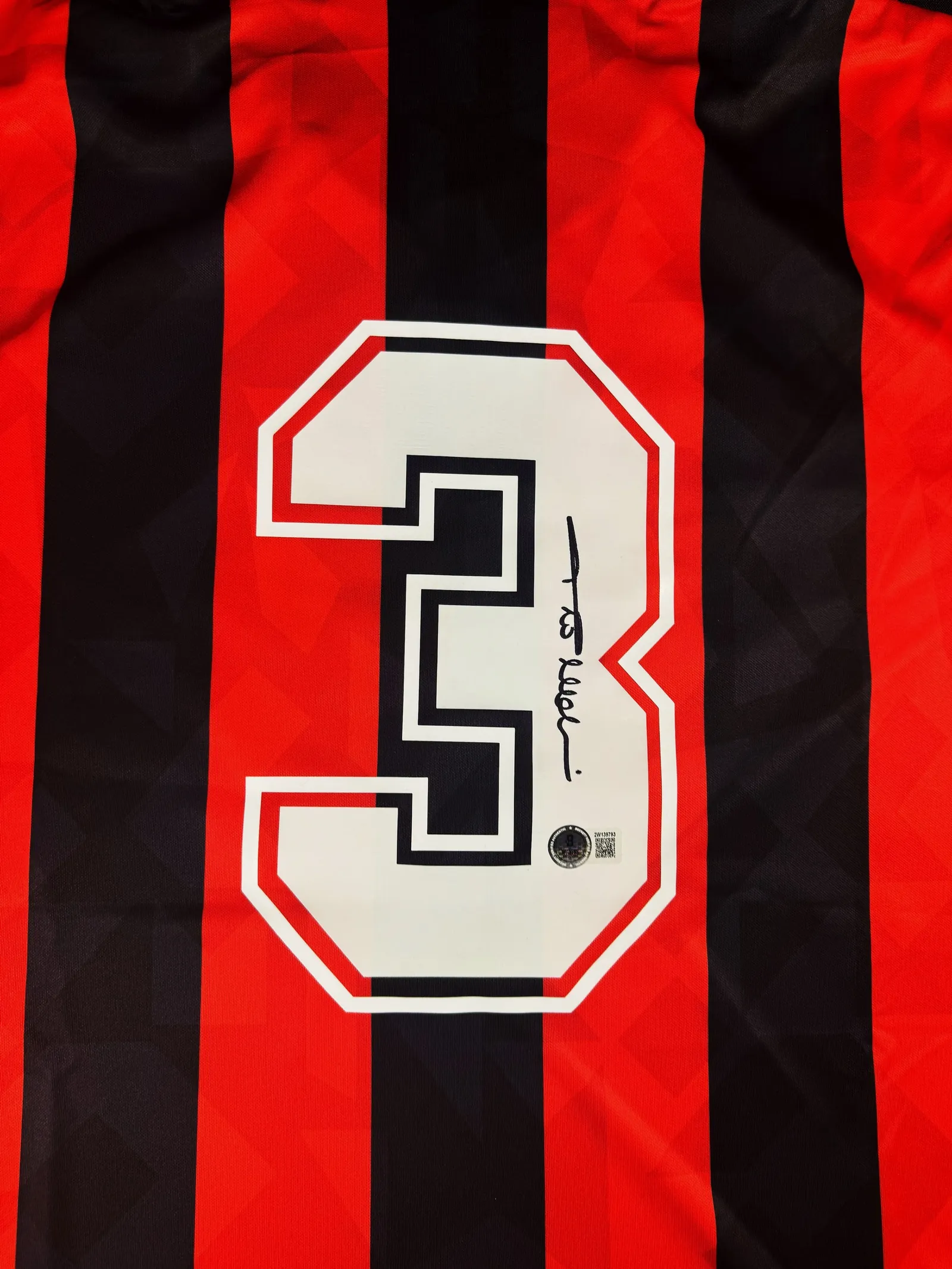 Paolo Maldini autógrafo – camisa Milan, Paolo Maldini