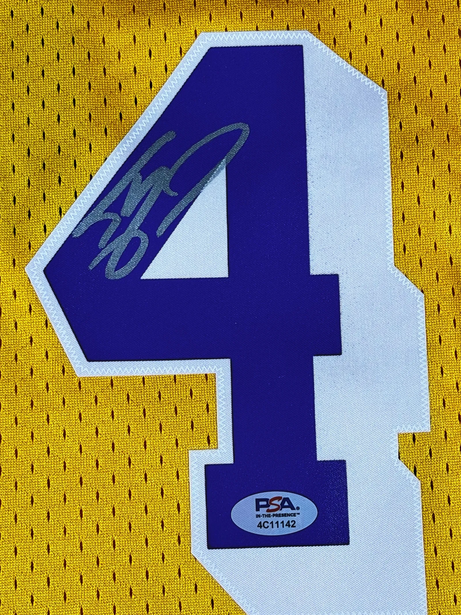 Shaquille O'Neal autógrafo – camisa de basquetebol da lendária equipe Los Angeles Lakers, Shaquille O'Neal