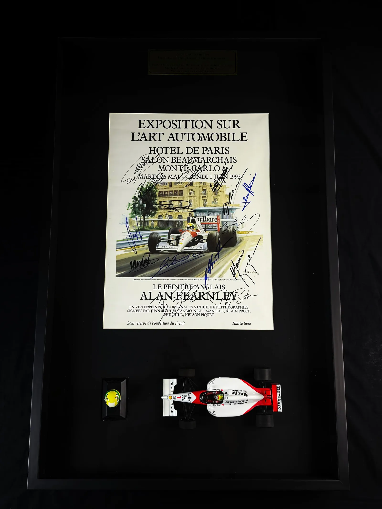 Ayrton Senna e lendas – pôster enquadrado autografado, Ayrton Senna