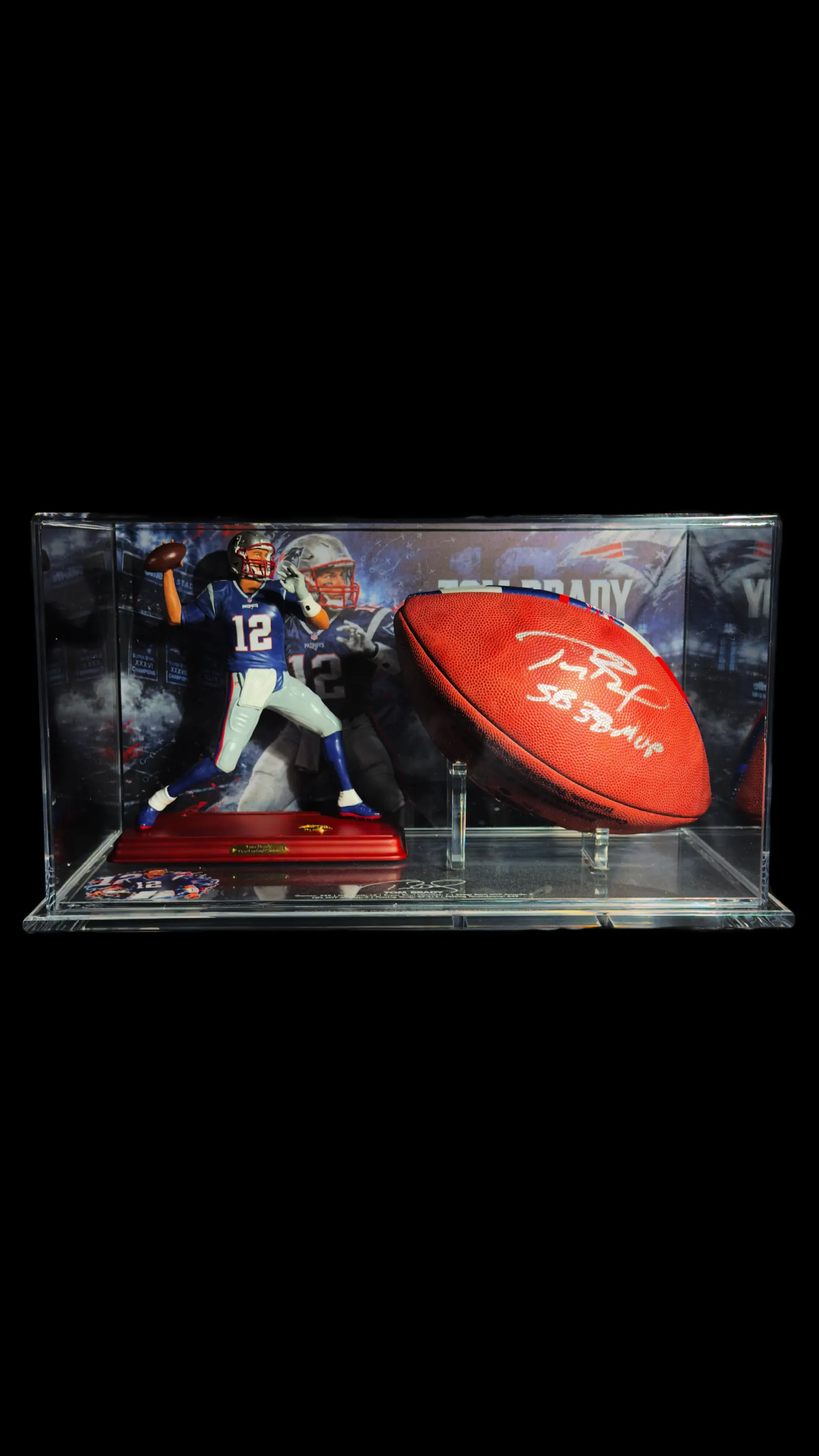 Tom Brady autógrafo – Bola Super Bowl, Tom Brady
