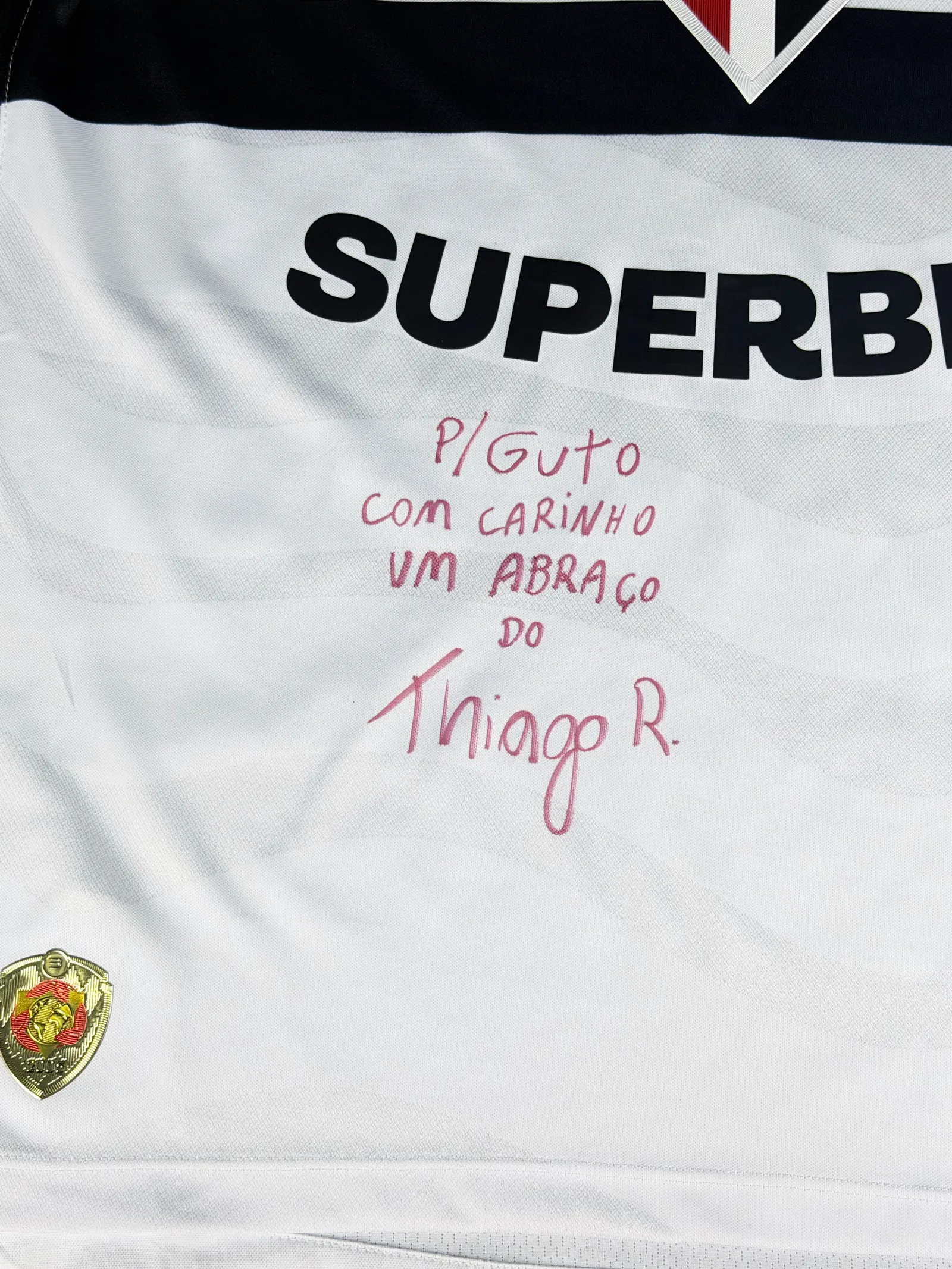 Thiago Ribeiro autógrafo – camisa São Paulo FC, Thiago Ribeiro