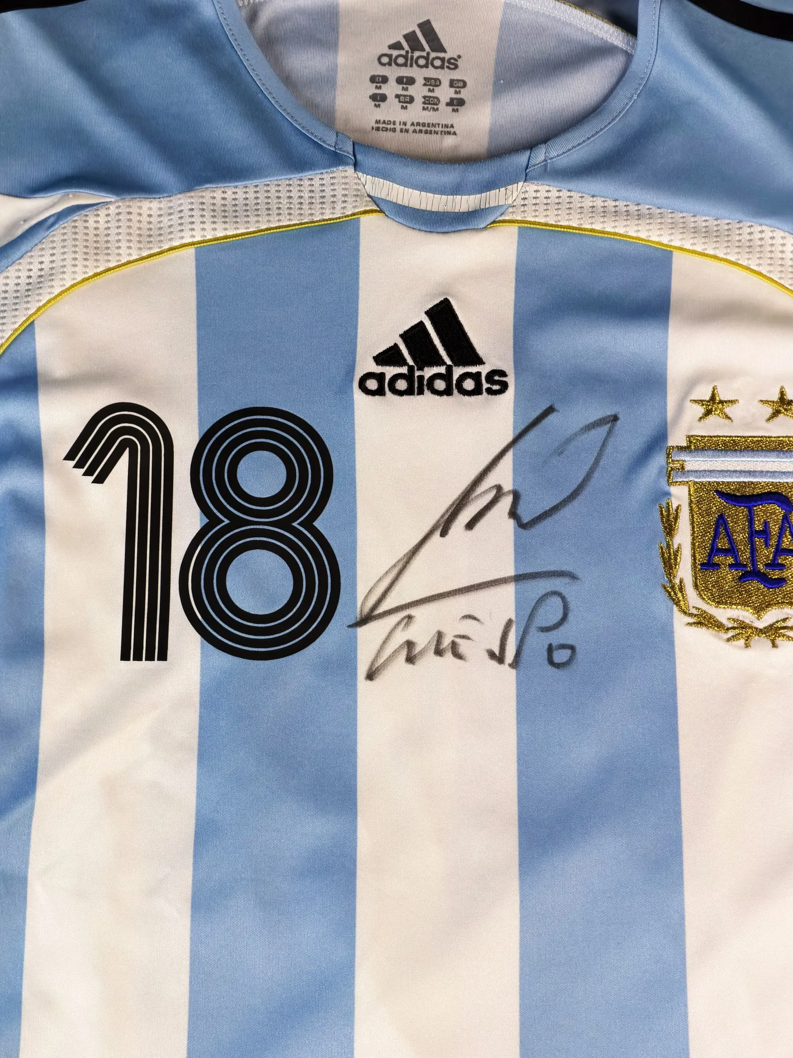 Hernán Crespo autógrafo – camisa da Seleção Argentina, Hernán Crespo