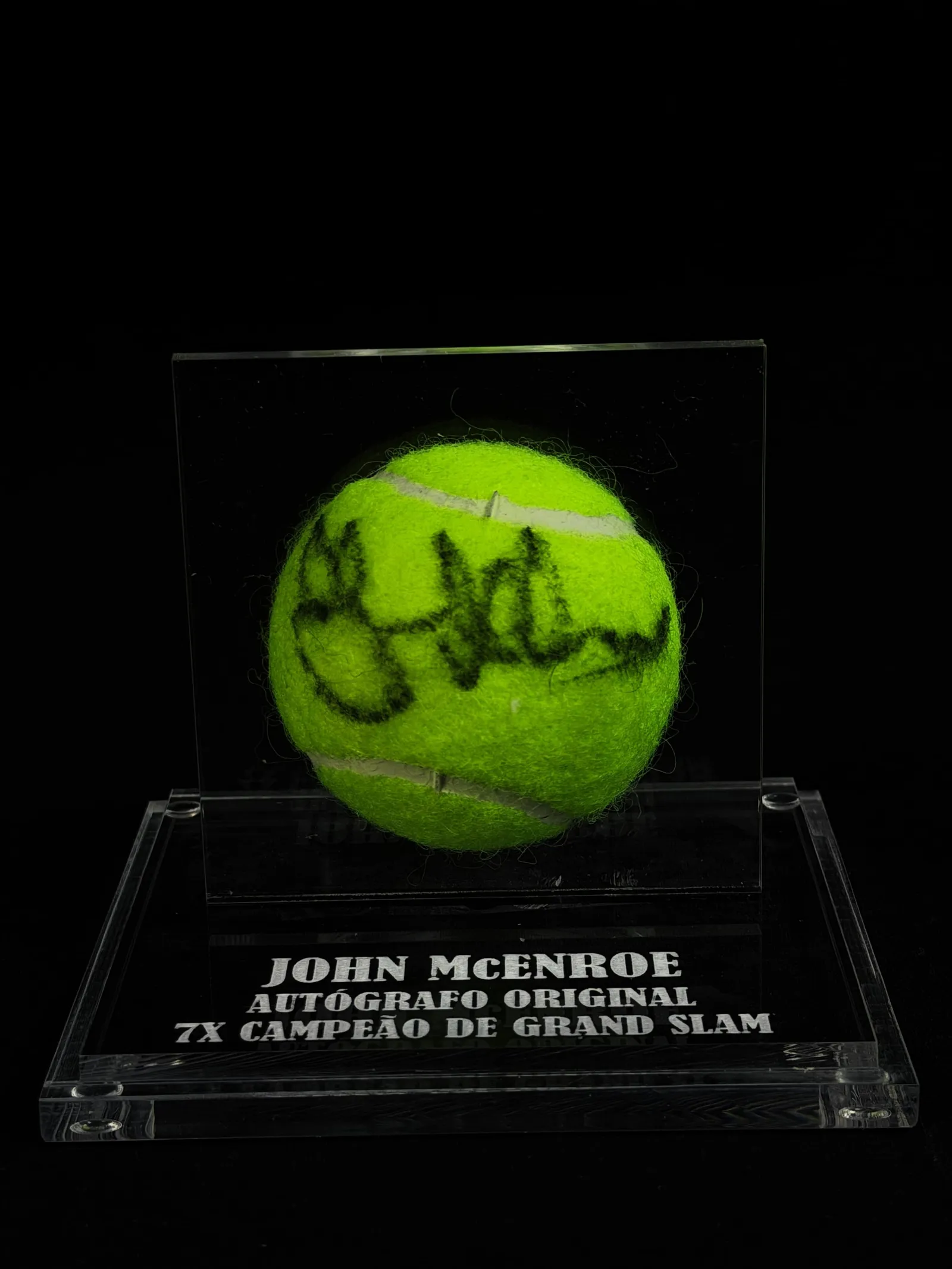 John McEnroe autógrafo – bola de tênis, John McEnroe