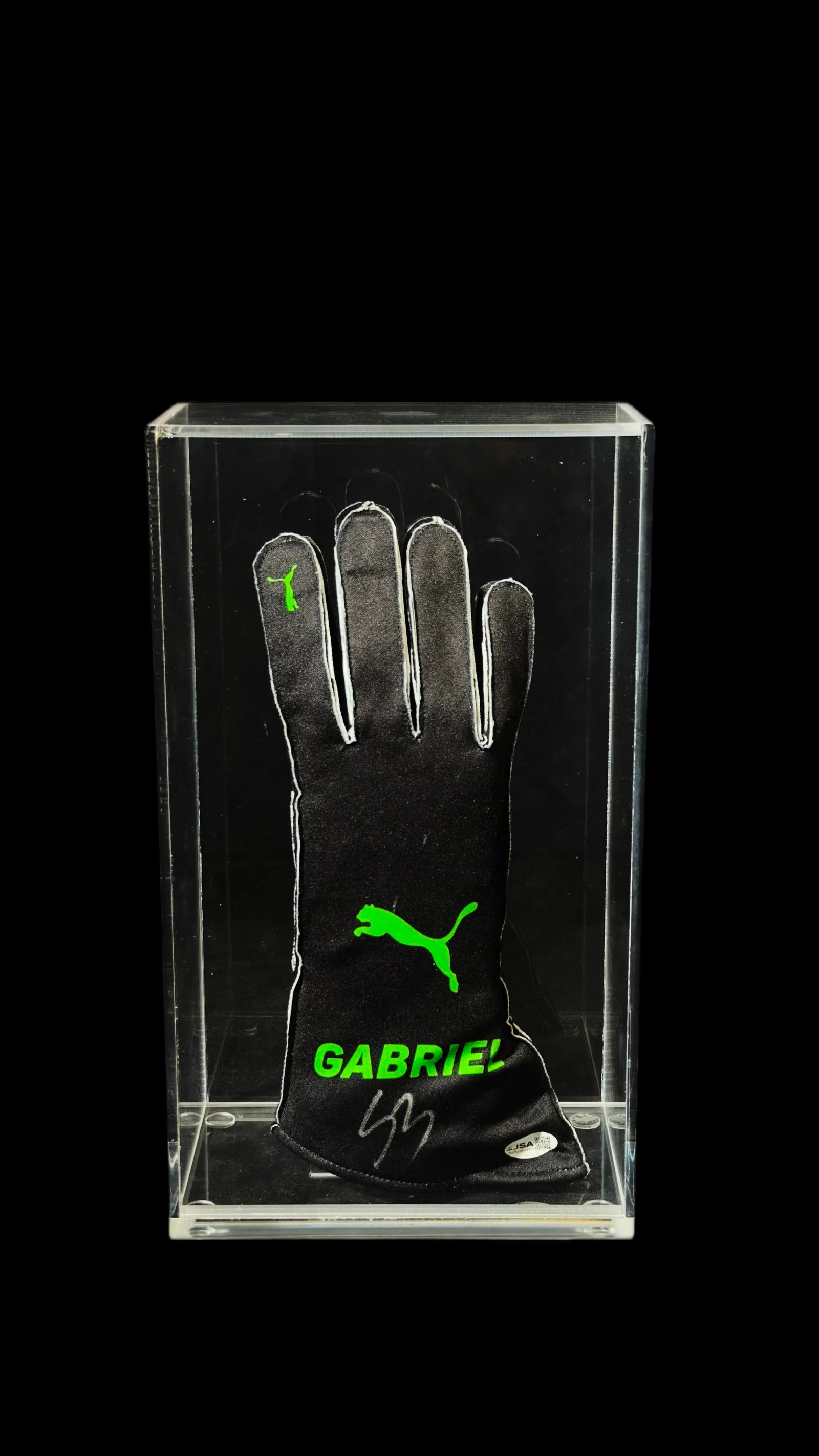 Gabriel Bortoleto autógrafo – luva Puma, Gabriel Bortoleto